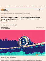 Bitcoin targets $98k - Decoding the liquidity vs. peak cycle debate - AMBCrypto