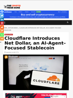 Cloudflare Introduces Net Dollar, an AI-Agent–Focused Stablecoin - The Crypto News Wire