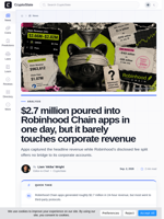 Robinhood Chain revenue: Robinhood’s take stays unclear