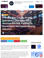 Predictable Crypto Profits, Scalable Contracts: Why Institutions Are Turning to RockToken for Cloud Mining Returns | Live Bitcoin News