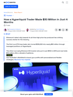 How This Hyperliquid Trader Turned $125,000 into $30 Million