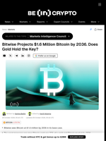 Bitwise Projects $1.6 Million Bitcoin by 2036. Does Gold Hold the Key?