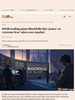 $60B trading giant BlockFills hits 'pause' as 'extreme fear' takes over market - AMBCrypto
