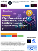 6 Best Crypto Cloud Mining Platforms in 2025 — Why RockToken Leads in Cryptocurrency Rewards | Live Bitcoin News