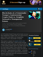 Blockchain at a Crossroads: Trump’s Controversial Crypto Push vs. Graphite Network’s Transparent Future | CoinGape