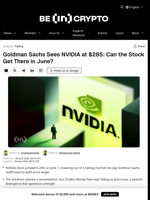 Goldman Sachs Sees NVIDIA at $285: Can the Stock Get There in June?