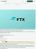 Former FTX COO Constance Wang says she learned of the liquidity hole only hours before the public