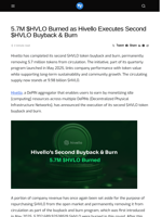 5.7M $HVLO Burned as Hivello Executes Second $HVLO Buyback & Burn - Visionary Financial