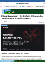 Shinkai Launches v1.0: Onchain AI Agents Go Live with USDC & Coinbase x402 - TheNewsCrypto
