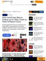 Peter Schiff Sees Bitcoin Setting up for Major Crash as Dollar Collapse Looms – Economics Bitcoin News