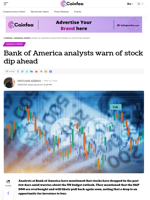 Bank of America analysts warn of stock dip ahead - Coinfea
