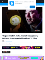“Dogecoin Is Not Just A Meme Coin Anymore,” 21Shares Goes Super Bullish After ETF Filing | Bitcoinist.com