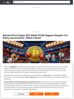 Bitcoin Price Today: BTC Holds $119K Support Despite U.S. Policy Uncertainty—What’s Next? - Brave New Coin