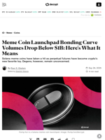Meme Coin Launchpad Bonding Curve Volumes Drop Below $1B: Here's What It Means - Decrypt