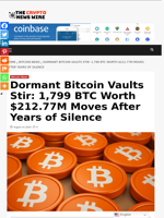 Dormant Bitcoin Vaults Stir: 1,799 BTC Worth $212.77M Moves After Years of Silence - The Crypto News Wire