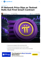 Pi Network Price Dips as Testnet Rolls Out Smart Contract