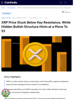 XRP Price Stuck Below Key Resistance, While Hidden Bullish Structure Hints at a Move To $3