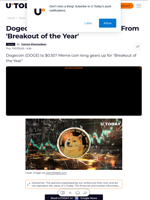 Dogecoin (DOGE) Just Inch Away From 'Breakout of the Year'