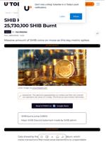 SHIB Key Metric Soars 3,084% as 25,730,100 SHIB Burnt