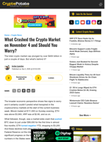 What Crashed the Crypto Market on November 4 and Should You Worry?