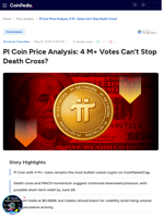 PI Coin Price Analysis: 4 M+ Votes Can’t Stop Death Cross?