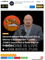 Decentralized Media Just Got a Meme Commander: CLONE JONES Launches a New Digital Rebellion | Live Bitcoin News