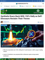 Synthetix Roars Back With 150% Rally as DeFi Dinosaurs Reclaim Their Throne - TheNewsCrypto