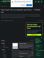 Top Crypto Tax Accountants and Firms - A Global List
