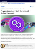 Polygon Launches India’s Government-Backed Stablecoin