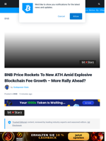 BNB Price Rockets To New ATH Amid Explosive Blockchain Fee Growth - More Rally Ahead? | Bitcoinist.com