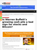 Is Warren Buffett’s growing cash pile a bad sign for stocks and Bitcoin? - The Crypto News Wire