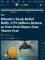 Bitcoin Reclaims $64K as ETFs See Inflows Again