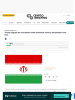 Trump signals de-escalation with imminent victory declaration over Iran