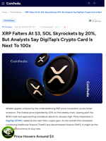 SOL and XRP Price Gain – Experts See $TAPS as the Next Big Thing