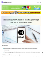 HBAR targets $0.32 after blasting through the $0.24 resistance level