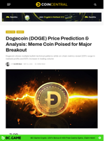 Dogecoin (DOGE) Price Prediction & Analysis: Meme Coin Poised for Major Breakout - CoinCentral
