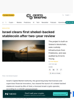 Israel clears first shekel-backed stablecoin after two-year review