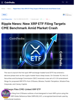 Ripple News: New XRP ETF Filing Targets CME Benchmark Amid Market Crash