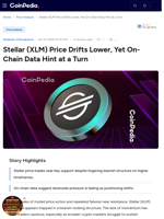 Stellar (XLM) Price Drifts Lower, Yet On-Chain Data Hint at a Turn