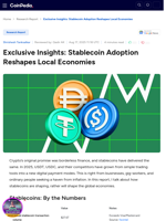 Exclusive Insights: Stablecoin Adoption Reshapes Local Economies