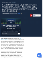 'It Didn't Work,' Says Dave Ramsey Caller Who Paid Off All Debt —Now She's Got A 'Zero' Credit Score And Can't Even Get A 'Silly' Credit Card  - Benzinga