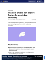 Phantom unveils new explore feature for web token discovery