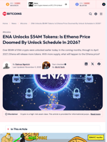 $54M ENA Crypto Unlocked, What Will Happen to Ethena Price?