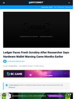 Ledger Faces Fresh Scrutiny After Researcher Says Hardware Wallet Warning Came Months Earlier | Bitcoinist.com