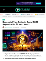 Dogecoin Price Outlook: Could DOGE Skyrocket to $2 Next Year? - Crypto News Flash