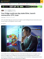CFTC Chair Says Fridges Could Stake Ether, Launch Memecoins
