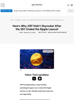 Here’s Why XRP Didn’t Skyrocket After the SEC Ended the Ripple Lawsuit