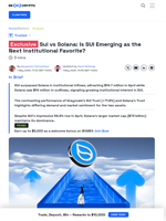 Is Sui Overtaking Solana As The Next Institutional Favorite?
