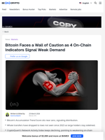 Bitcoin Price Outlook: 4 On-Chain Indicators Flash Caution