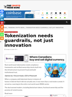 Tokenization needs guardrails, not just innovation - The Crypto News Wire